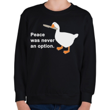 PRINTFASHION Peace was - Gyerek pulóver - Fekete gyerek pulóver, kardigán