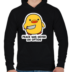 PRINTFASHION Peace was never an option - Férfi kapucnis pulóver - Fekete