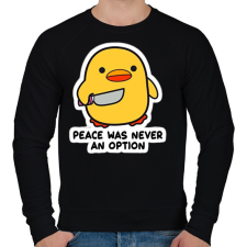 PRINTFASHION Peace was never an option - Férfi pulóver - Fekete férfi pulóver, kardigán