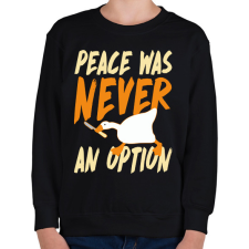 PRINTFASHION Peace was never an option - Gyerek pulóver - Fekete gyerek pulóver, kardigán