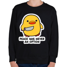 PRINTFASHION Peace was never an option - Gyerek pulóver - Fekete gyerek pulóver, kardigán