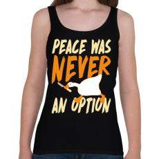 PRINTFASHION Peace was never an option - Női atléta - Fekete