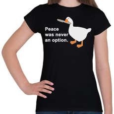 PRINTFASHION Peace was - Női póló - Fekete