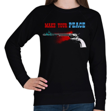 PRINTFASHION PEACEMAKER - Női pulóver - Fekete női pulóver, kardigán