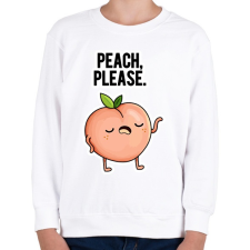PRINTFASHION Peach Please - Gyerek pulóver - Fehér gyerek póló