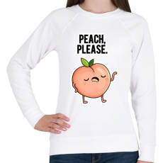 PRINTFASHION Peach Please - Női pulóver - Fehér