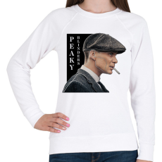 PRINTFASHION Peaky Blinders - Tommy Shelby vonalas - Női pulóver - Fehér