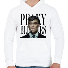 PRINTFASHION Peaky Blinders- Vonalas - Férfi kapucnis pulóver - Fehér