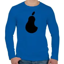 PRINTFASHION Pear Black - Férfi hosszú ujjú póló - Királykék férfi póló