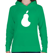 PRINTFASHION Pear White - Női kapucnis pulóver - Zöld női pulóver, kardigán