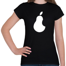 PRINTFASHION Pear White - Női póló - Fekete női póló