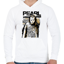 PRINTFASHION Pearl Jam - Férfi kapucnis pulóver - Fehér férfi pulóver, kardigán