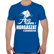 PRINTFASHION Peca Fehér - Férfi póló - Királykék férfi póló