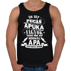 PRINTFASHION Pecás apuka - Férfi atléta - Fekete