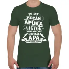 PRINTFASHION Pecás apuka - Férfi póló - Katonazöld