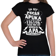 PRINTFASHION Pecás apuka - Női póló - Fekete női póló