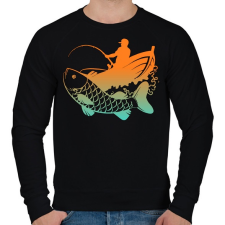 PRINTFASHION pecás - Férfi pulóver - Fekete férfi pulóver, kardigán