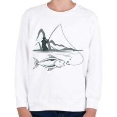 PRINTFASHION pecás - Gyerek pulóver - Fehér