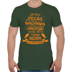 PRINTFASHION Pecás nagypapa vagyok - Férfi póló - Katonazöld
