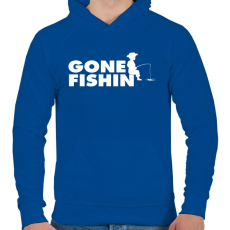 PRINTFASHION Pecázni mentem - Férfi kapucnis pulóver - Királykék
