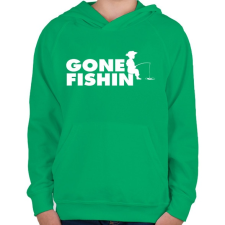 PRINTFASHION Pecázni mentem - Gyerek kapucnis pulóver - Zöld gyerek pulóver, kardigán