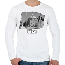 PRINTFASHION Pécs (GTA stílus) - Férfi hosszú ujjú póló - Fehér férfi póló