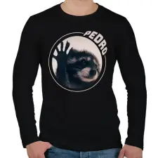 PRINTFASHION Pedro Pedro - Férfi hosszú ujjú póló - Fekete férfi póló