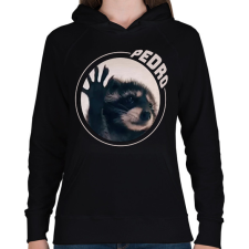 PRINTFASHION Pedro Pedro - Női kapucnis pulóver - Fekete női pulóver, kardigán