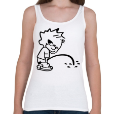 PRINTFASHION pee boy - Női atléta - Fehér női trikó