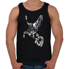 PRINTFASHION pegazus - Férfi atléta - Fekete