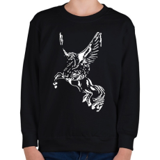 PRINTFASHION pegazus - Gyerek pulóver - Fekete