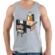 PRINTFASHION Pendrive vs floppy - Férfi atléta - Sport szürke atléta, trikó