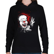 PRINTFASHION Penny Wise - Női kapucnis pulóver - Fekete női pulóver, kardigán