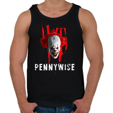PRINTFASHION pennywise2 - Férfi atléta - Fekete atléta, trikó