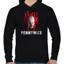 PRINTFASHION pennywise2 - Férfi kapucnis pulóver - Fekete férfi pulóver, kardigán