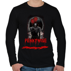 PRINTFASHION pennywise-bloody - Férfi hosszú ujjú póló - Fekete