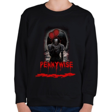 PRINTFASHION pennywise-bloody - Gyerek pulóver - Fekete