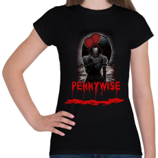 PRINTFASHION pennywise-bloody - Női póló - Fekete