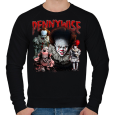 PRINTFASHION Pennywise - Férfi pulóver - Fekete