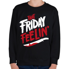 PRINTFASHION Péntek 13 - Gyerek pulóver - Fekete