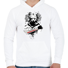 PRINTFASHION Péntek 13. - Jason Vorhees - Férfi kapucnis pulóver - Fehér férfi pulóver, kardigán