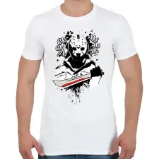PRINTFASHION Péntek 13. - Jason Vorhees - Férfi póló - Fehér férfi póló