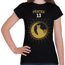 PRINTFASHION PÉNTEK 13 - Női póló - Fekete női póló