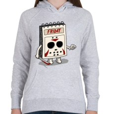 PRINTFASHION Péntek - Női kapucnis pulóver - Sport szürke