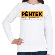 PRINTFASHION Péntek - Pálinka - Női pulóver - Fehér női pulóver, kardigán