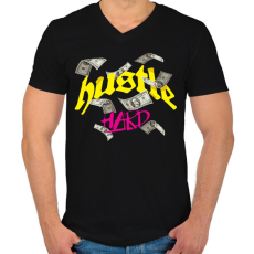 PRINTFASHION Pénz Pénz Pénz - Férfi V-nyakú póló - Fekete