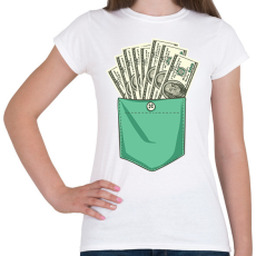 PRINTFASHION Pénzes zsebminta - Női póló - Fehér