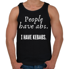 PRINTFASHION People have abs, I have kebabs - Férfi atléta - Fekete