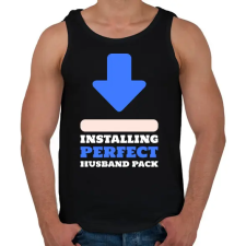 PRINTFASHION PERFECT HUSBAND PACK - Férfi atléta - Fekete atléta, trikó