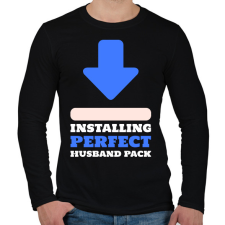 PRINTFASHION PERFECT HUSBAND PACK - Férfi hosszú ujjú póló - Fekete férfi póló